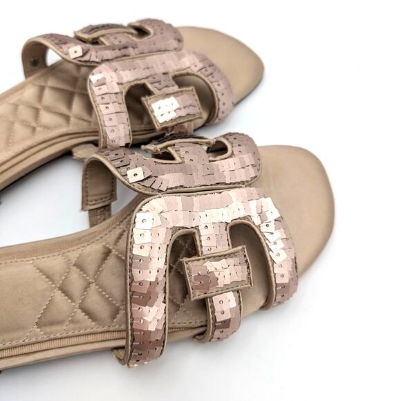 Sam Edelman Bay Glamour Slide Sandals Women's Molten Gold Size US8.5M EU39 - Picture 14 of 14